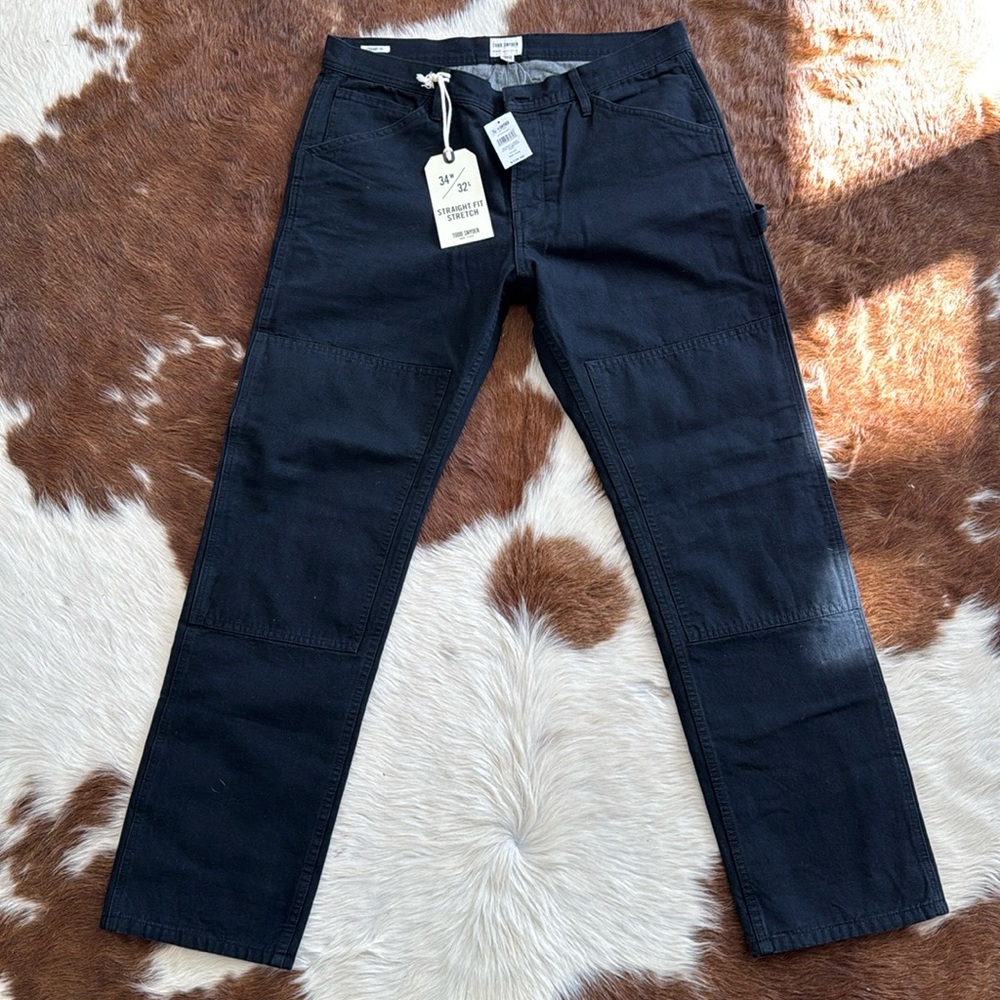 Todd Snyder Blanket Lined Canvas Welder Pants - double knee 34x32